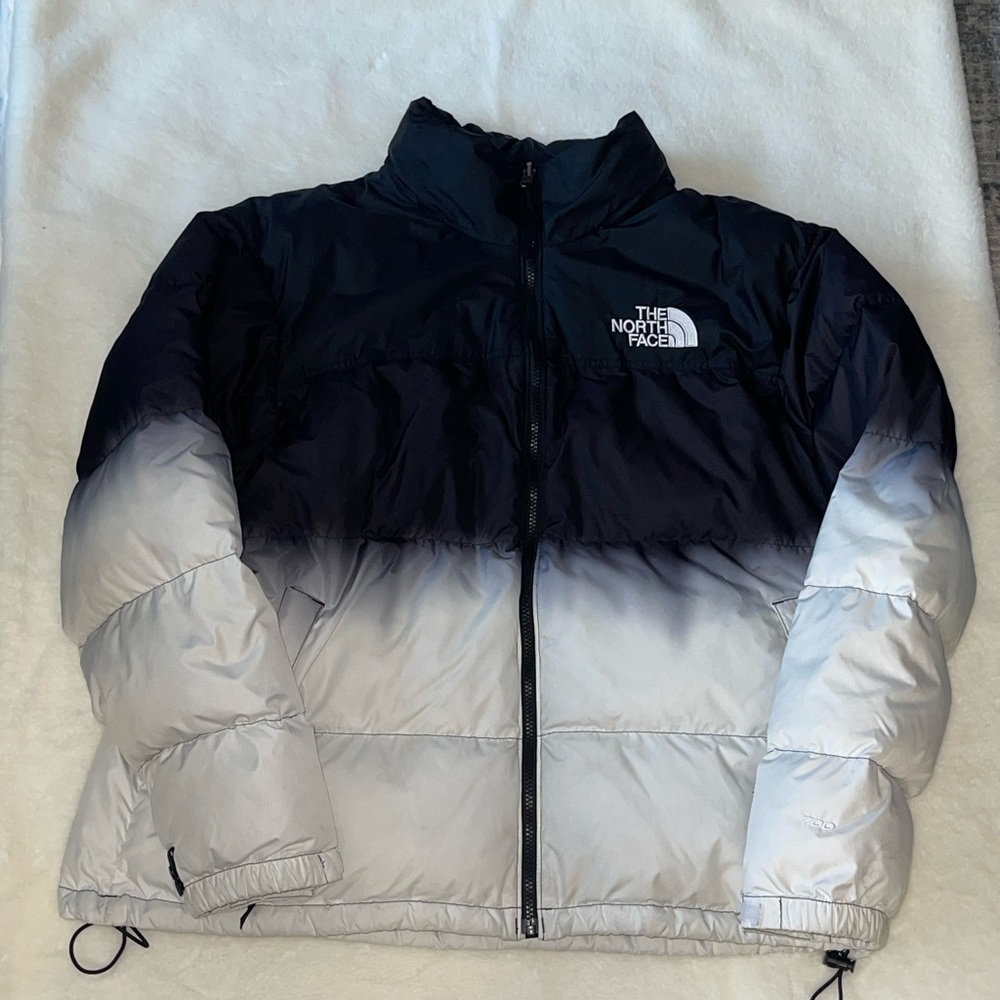 The North Face Black and White Nuptse Puffer Jacket